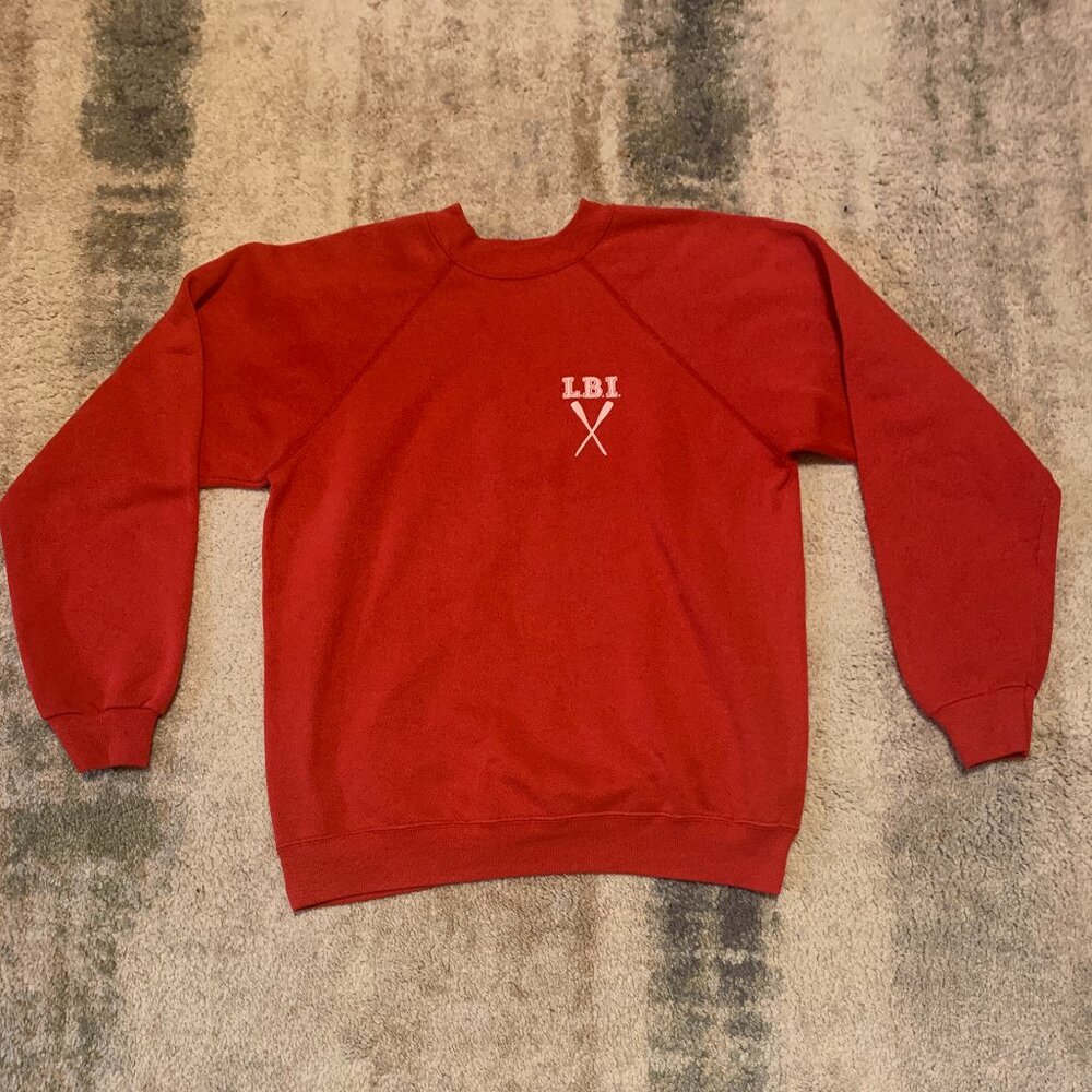 Long Beach Island LBI Red Ultra Sweats Sweatshirt USA 18-20